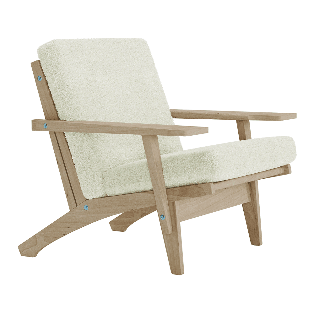 View image full screen Pehmustesetti Wegner GE 370 -tuoliin, buklee