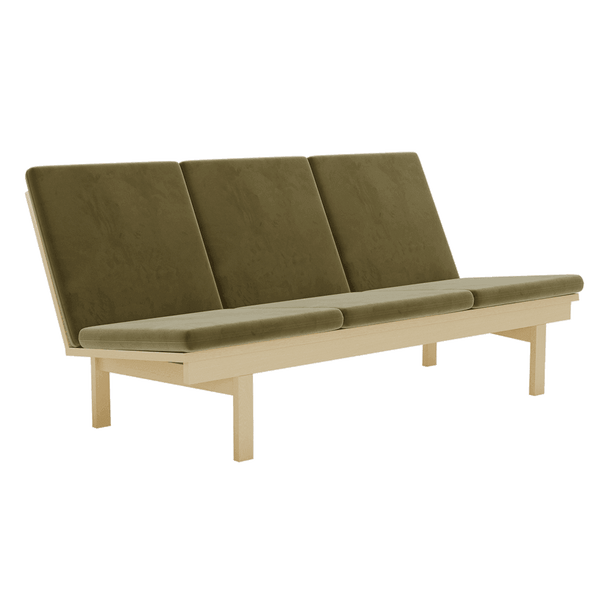 Pehmustesetti Wegner GE 240/290 -tuoliin, veluuri - Velour - Mushroom - S6011.