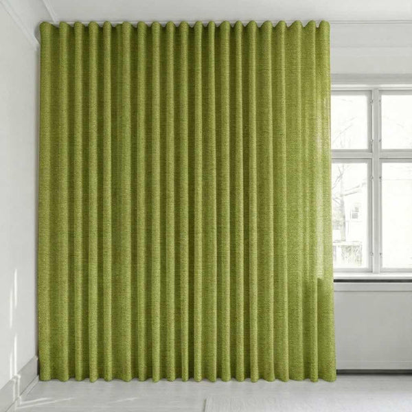 Puoliläpikuultava verho mittojen mukaan – Disa - Lime Green - C2418