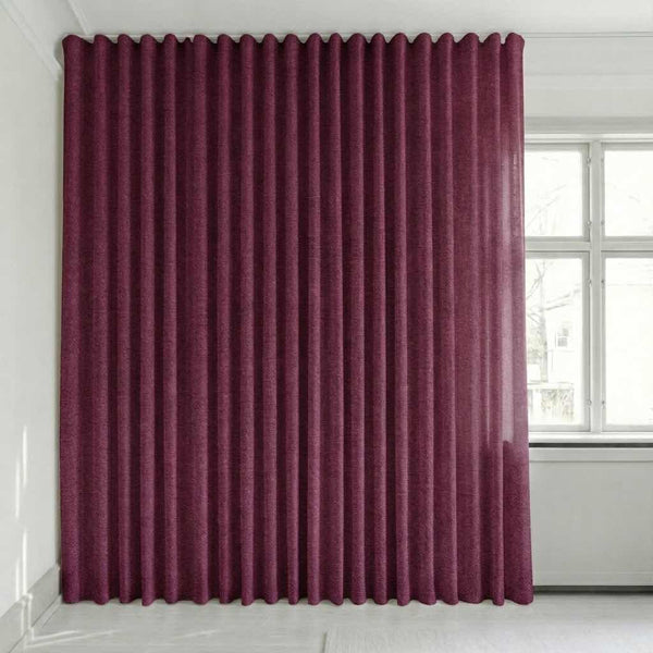 Puoliläpikuultava verho mittojen mukaan – Disa - Plum - C2432
