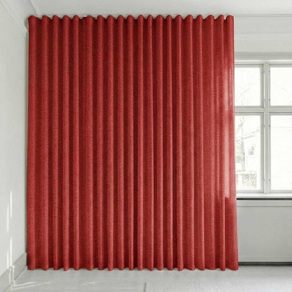 Puoliläpikuultava verho mittojen mukaan – Disa - Berry Red - C2430