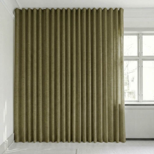 Puoliläpikuultava verho mittojen mukaan – Disa - Forest Green - C2422