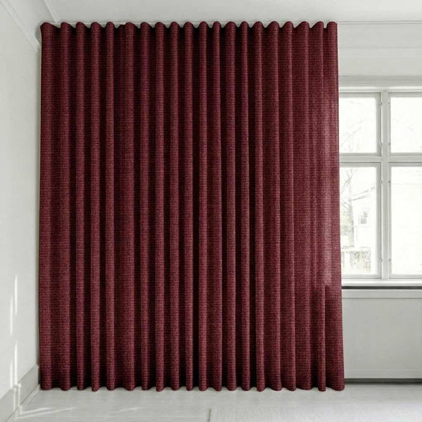 Puoliläpikuultava verho mittojen mukaan – Disa - Wine Red - C2431
