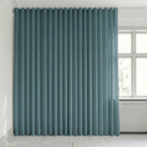 Puoliläpikuultava verho mittojen mukaan – Rina - Slate Blue - C1922