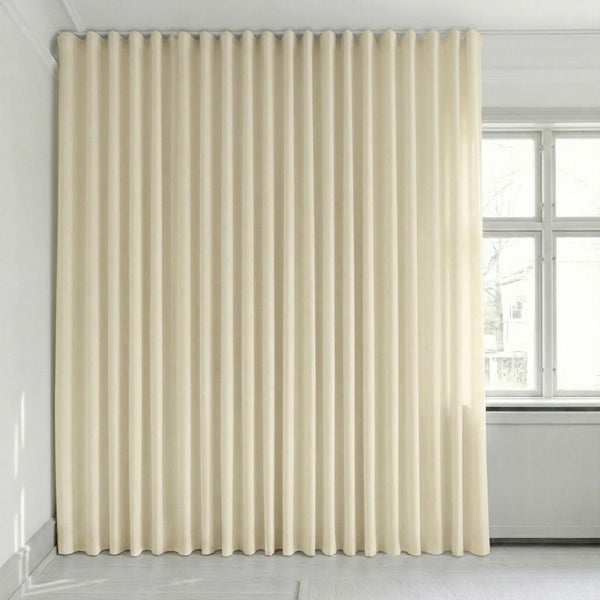 Puoliläpikuultava verho mittojen mukaan – Rina - Pale Ivory - C1901