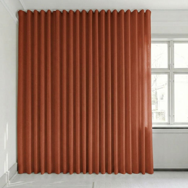 Puoliläpikuultava verho mittojen mukaan – Rooma - Terracotta - C1622