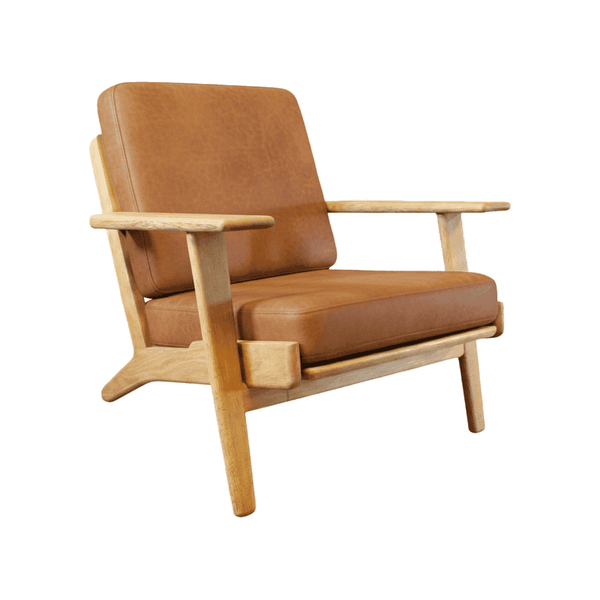 Pehmustesetti Wegner GE 240/290, nahka - Cognac - S3000