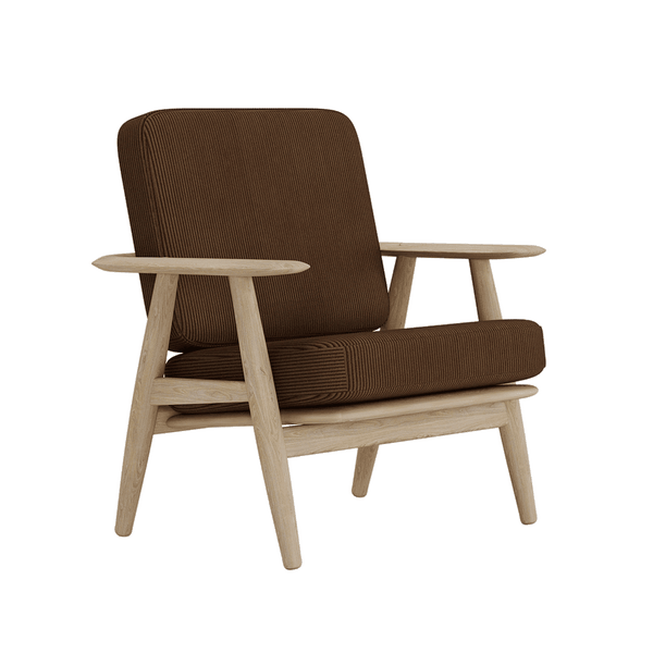 Pehmustesetti Wegner GE 240/290 -tuoliin, Velvet - Walnut - S2513