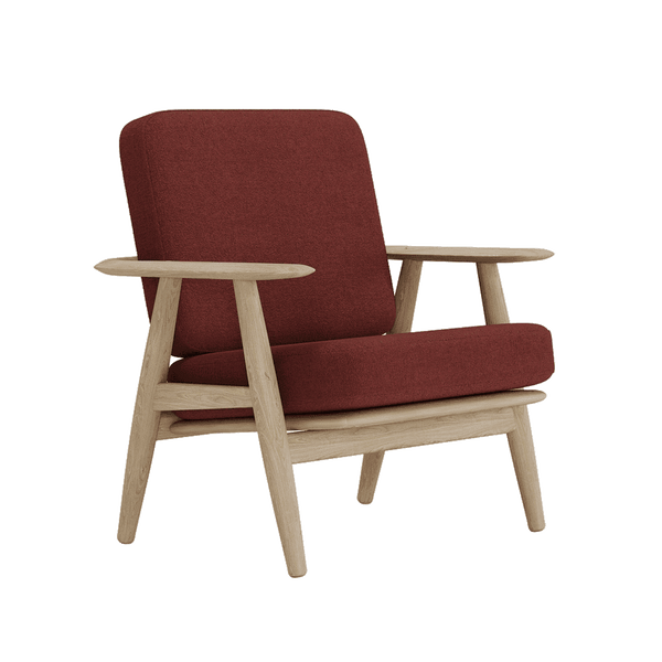 Pehmustesetti Wegner GE 240/290, villa - Punainen - S7004.