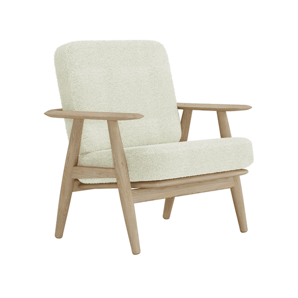 Pehmustesetti Wegner GE 240/290 -tuoliin, buklee - Milk - S2000