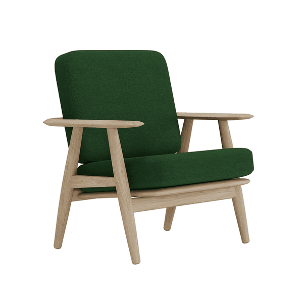 Pehmustesetti Wegner GE 240/290, villa - Vihreä - S7007.