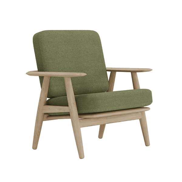 Pehmustesetti Wegner GE 240/290, villa - Vihreä - S7006.