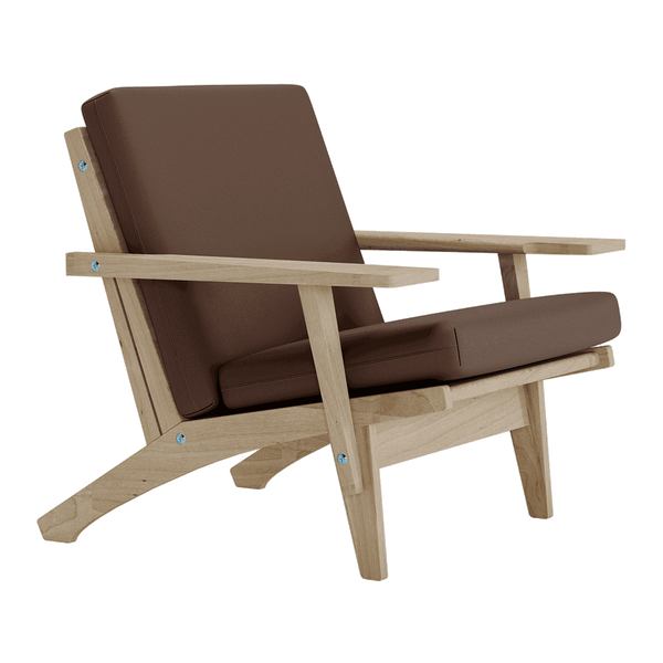 Pehmustesetti Wegner GE 370 -tuoliin, nahka - Dark Brown - S3001