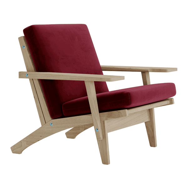 Pehmustesetti Wegner GE 370 -tuoliin, veluuri - Vino - S6008.