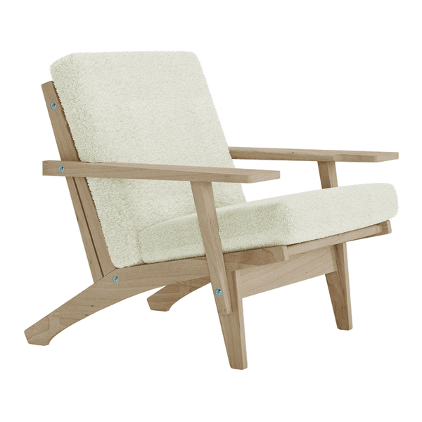Pehmustesetti Wegner GE 370 -tuoliin, buklee - Milk - S2000