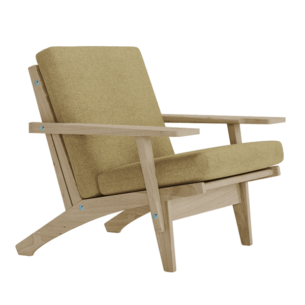 Pehmustesetti Wegner GE 370 -tuoliin, villa - Mustard - S7019