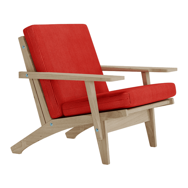 Pehmustesetti Wegner GE 370 -tuoliin, Velvet - Carmine - S2502