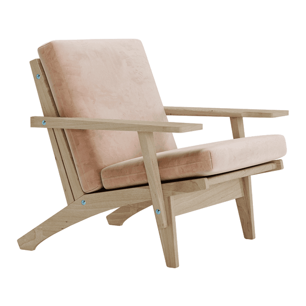 Pehmustesetti Wegner GE 370 -tuoliin, veluuri - Peony - S6005.