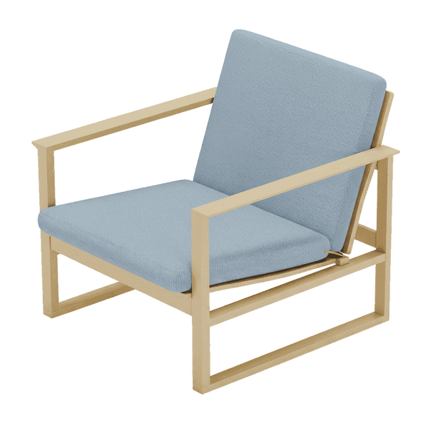 Pehmustesetti Børge Mogensen 2256 -tuoliin, villa - Light blue - S8113