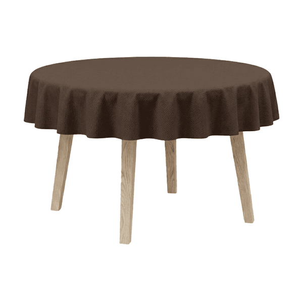 Pyöreä pöytäliina, puuvillasekoite - Brown - D1036´