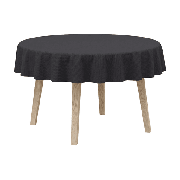 Pyöreä pöytäliina, puuvillasekoite - Black - D1037´