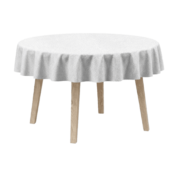 Pyöreä pöytäliina, puuvillasekoite - White - D1030´