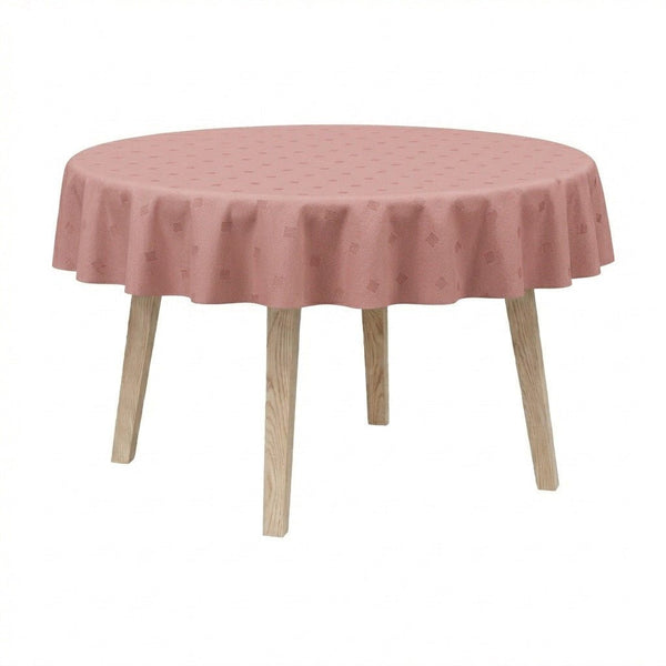 Pyöreä pöytäliina egyptiläistä damastia - Grimpy pink - D1051'