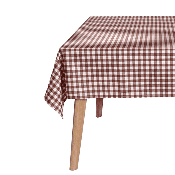 Ruudullinen pöytäliina mittojen mukaan - Brown check - D1021.