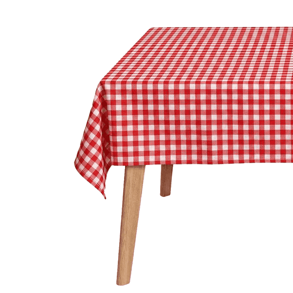 Ruudullinen pöytäliina mittojen mukaan - Red check - D1022.